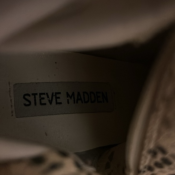 Steve Madden thigh high snake skin boots. - Picture 4 of 6